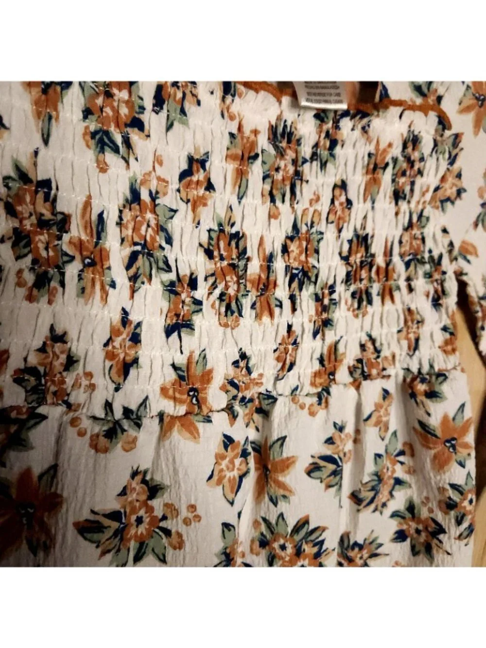 Daisy Fuentes Girl's Gauzy Cream Floral Tunic 5